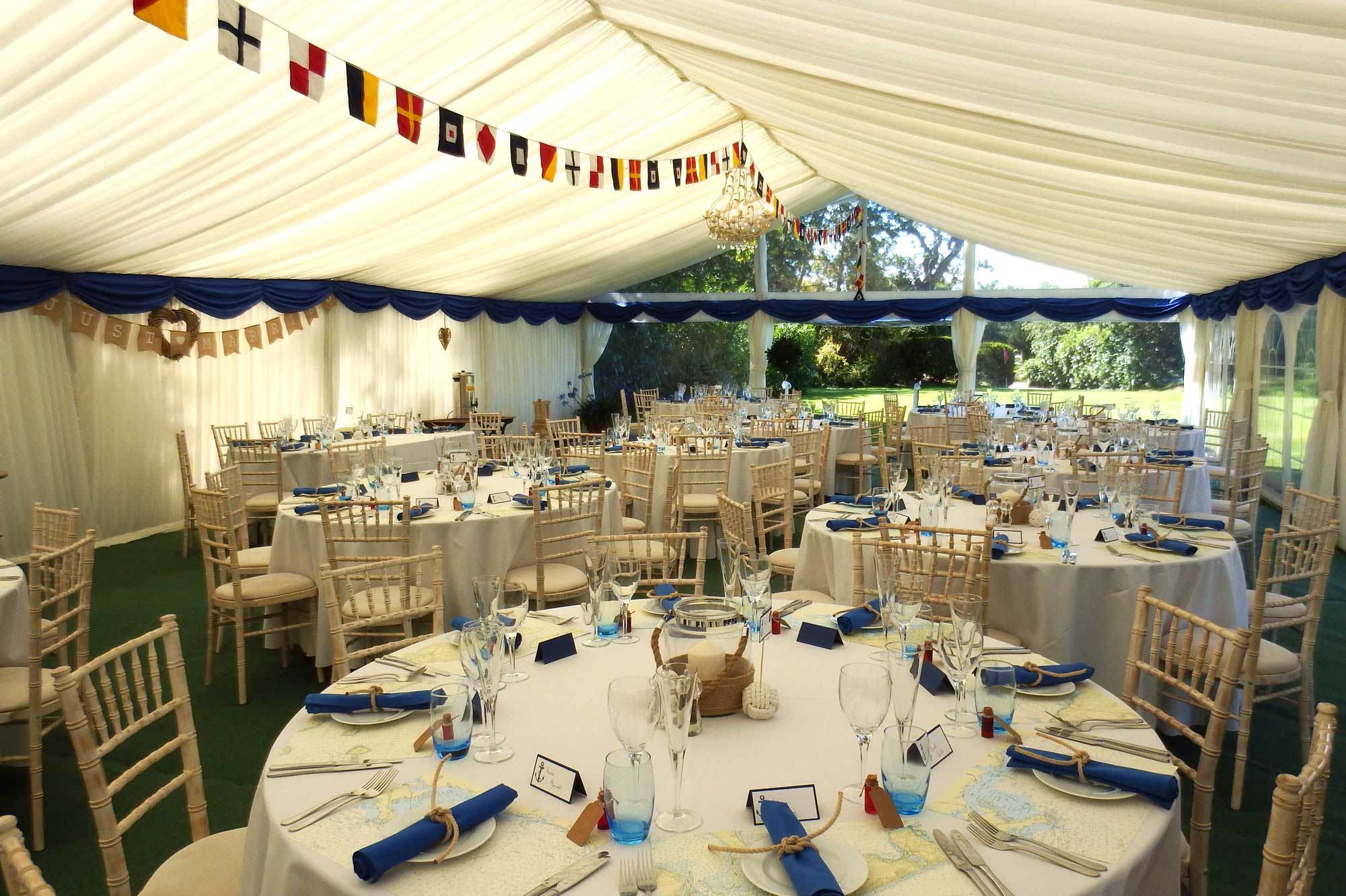 Interiors for weddings and parties from Quality Marquee Hire, Hampshire